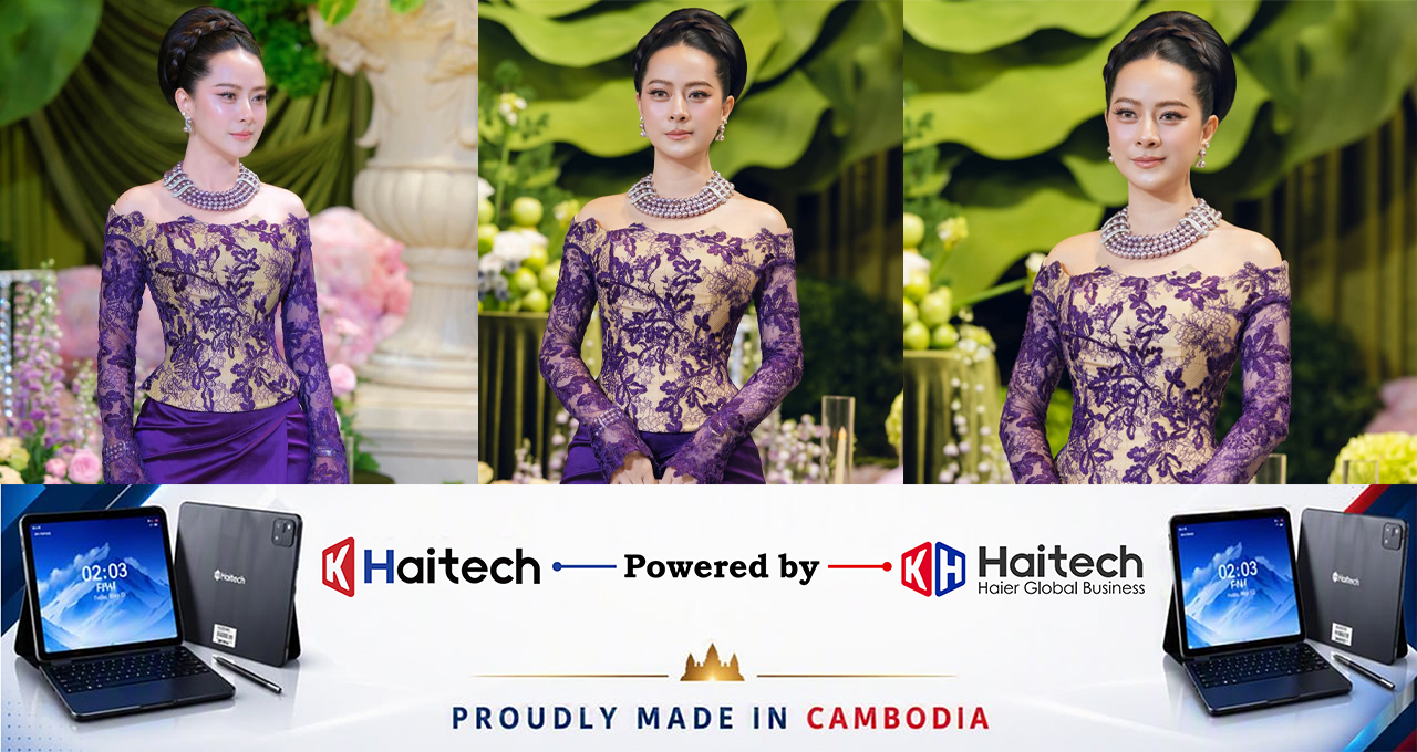ឈុតប្រពៃណីខ្មែរពណ៌ស្វាយរបស់ថៅកែស្រី ធីអែនអិល គ្រឿងអលង្ការ ស្អាតខ្លាំងរួមជាមួយកាបូប Dior